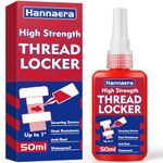 Thread Locker High Strength 271, Locktight & Seal Nuts, Bolts, Fasteners and Metals, Red Threadlocker Against Losening and Leakage(50ml)