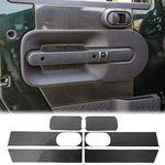 JeCar for Jeep Wrangler Front - Door Interior Accessories Decoration Trim Sticker Kit for Jeep Wrangler 2007-2010 2 Doors and 4 Doors Carbon Fiber Pattern