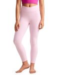 CRZ YOGA Girls Butterluxe Crossover Athletic Leggings - V Cross High Waist Lounge Trousers Dance Running Leggings Tights Pink Peony L