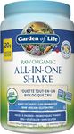 Garden of Life Raw All-in-One Nutritional Shake, Vanilla, (28 servings- 969g.) Packed with 20 grams of Certified Organic Plant Protein packed with incredible nutrition to help build lean muscle.Assists in the building of lean muscle when combined with regular training and a healthy balanced diet