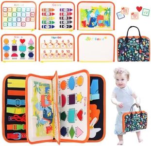 TUNJILOOL Busy Board Montessori Toy for 3+ Year Old Toddlers, Quiet Book Sensory Toys Educational Travel Toys Activities for Boys Girls Gift (Dark Blue)