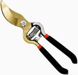 Garden GURU Indestructible Titanium Garden Clippers - Professional Bypass Hand Pruner Pruning Shear with Comfort Grip Handles for Gardening, Trimming, and Yard Work - Hardened Steel & Titanium Blade