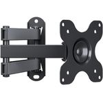 BONTEC TV Wall Bracket, Full Motion TV Wall Mount with Swivel, Tilt and 360° Rotation, Fits 13-30 Inch Screens, Monitor Wall Mount Bracket for TV & Monitor, Max Load 15kg, VESA 75x75mm to 100x100mm