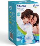 Elate Manual Breast Pump for Breastfeeding | Silicone Milk Collector with Leak-Proof Stopper for Nursing Moms | Enhance Milk Production | BPA PVC Free FSA HSA Eligible – 5oz (Blue)