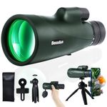 10-30X50 Zoom Monocular Telescope High Power, BAK-4 Prism HD Monoculars for Adults with Smartphone Adapter & Tripod Portable Monocular for Hunting Hiking Star Bird Watching Green