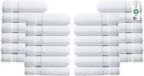 Delara 100% Organic Cotton Towels 650 GSM Plush Feather Touch Quick Dry Hand Towel, Pack of 24 GOTS Certified, Oeko-Tex Green Certified, Organic Cotton Hand Towel, 20"X30"