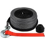 OKBA Synthetic Winch Rope Kit 1/4" x 50' - 8200 Ibs Winch Cable Accessories Kit w Rope Snap Hook and Rubber Stopper for 4x4 Off Road Vehicle ATV UTV SUV Jeep Polaris UTV Truck Motorcycle