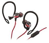 iHome iB71BRC BT Wireless Water-Resistant Sport Earphones, Black/Red