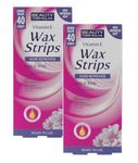 Beauty Formulas Vitamin E Cold Wax Strips 40s – Pack of 2 (80 Strips Total) – Hair Remover for Legs & Body