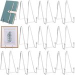 12 Pack 6 inch Plate Stands for Display Silver Plate Holders Easel Display Stand Metal Wire Frame Holder for Decorative Plate Dish,Picture,Photo,Desktop Art