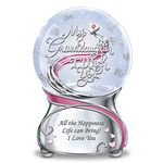 Musical Glitter Globe for Granddaughter with Swarovski Crystal and Poem Card by The Bradford Exchange