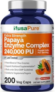 Papaya Papain Enzyme 1000mg 200 Veggie Caps (100% Vegetarian, Non-GMO & Gluten Free) Digestive Enzymes with Papain, Supports Better Digestion & Weight Control