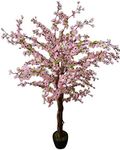 5' Artificial Tree - 1.7m Artificial Cherry Blossom Trees - Light Pink, Dark Pink, or White - Artificial Plant In A Pot With Cherry Blossom Flowers - Single or Set of 2 (Light Pink Single)