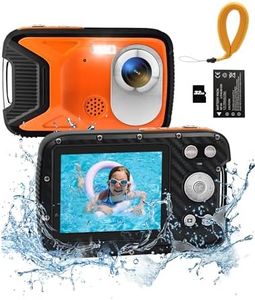 YEEIN 16FT Underwater Camera, 30MP Waterproof Digital Camera with 32G Card and Floating Strap, 18X Zoom Rechargeable Point and Shoot Camera for Snorkeling Swimming