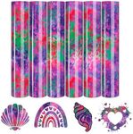 Tintnut Purple Splash Heat Transfer Vinyl - 6 Sheets 10""x12""Watercolor HTV Patterned HTV Iron On Vinyl for T-Shirts Hats Clothes,HTV Compatible with Cricut & Silhouette Cameo, H00478QC