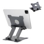 Tablet Stand,KABCON Adjustable Aluminum Tablets(7-13.5 inch) Holder for iPad 2021/2023,iPad Pro,Surface Pro Surface Pro 3 4,FIRD HD 10,Samsung Galaxy Tab E,ASUS Transformer with a Carry Bag-Grey