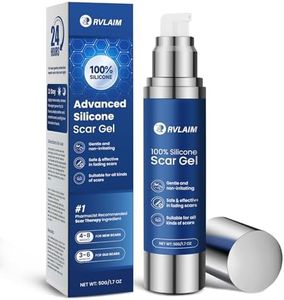 Rvlaim 100% Silicone Scar Gel Scar Cream, Advanced Silicone Gel for Removal of Surgical, Burns, Acne Scar, Old and Recent Scars and Stretch Marks, 1.7 oz/50ml