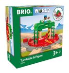 BRIO World Train Turntable & Figure for Kids Age 3 Years Up - Wooden Railway Set Add On Accessories