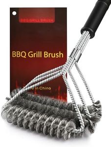 3 in 1 Grill Brush Bristle Free & Wire Combined BBQ Brush, 17" Grill Cleaning Brush, Grill Cleaner Brush for Gas, Porcelain, Charcoal