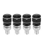 License Plate Screw, 4PCS Universal Thread License Plate Frame Bolts Screws for Motorcycle(Black)