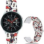 Leotop Mouse Theme Bands Compatible with Samsung Galaxy Watch 5/Watch 4/Watch 42mm/Watch 3 41mm/Active 2 44mm/Active 40mm/Gear Sport/S2 Classic/TicWatch 2 Fancy 20mm Cartoon Strap.