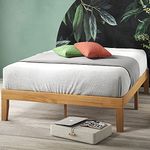 Zinus 14 Inch Wood Platform Bed / No Boxspring Needed / Wood Slat Support / Natural Finish, Queen