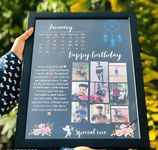 Personalized Happy Birthday Photo Frame, Gift for Mom, Dad, Grandma, Brother, Sister, Husband, Wife, Girlfriend, Boyfriend(Send Photo 9302358312)