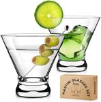 Gencywe 2 Pack Martini Glasses, 8 O