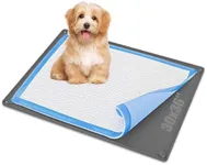 Skywin- Pee Pad Holder Tray 30 x36 Inches, 2 Pack Puppy Pad Holder, Easy to Clean and Store Pee Pad Holder for Dogs, Silicon Training Pad Holder, No Spill Puppy Pad Holder (Grey)