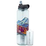 Epic Water Filters Nalgene OG Sustain Tritan USA Made Water Bottle and 75 Gallon Filter - Removes 99.99% of Water Impurities, 48oz, Leggitt Art Special Edition