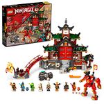 LEGO NINJAGO Ninja Dojo Temple Masters of Spinjitzu Set 71767, Ninja Toy Building Kit with 2 Minifigures and Toy Snake Figure, Collectible Mission Banner Series, Pretend Play Ninja Set for Kids