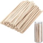 Patelai 150 Pieces 6 Inch Pipe Cleaners Long Soft Cleaners Long Chenille Stems Twistable Cleaners with Storage Box for Removing Dirty Cleaning Glass Ceramic(Beige)