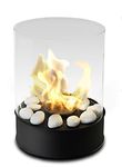 Planika Chantico Glassfire Tabletop Bioethanol Fireplace - Free Standing Bio Fireplace - Outdoor & Indoor Mini Fire Pit - Bio Fuel Heaters for Home & Garden - Clean Combustion