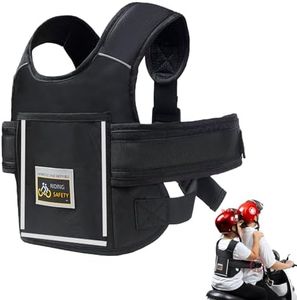 Funmo Cinturón de seguridad para moto para niños, cinturón ajustable para niños, con tiras reflectantes, adecuado para niños de 2 a 12 años