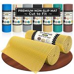 DIY Doctor - 2x Anti Slip Gripper Rolls (190 x 30cm) - Rug Gripper - Anti Slip Rug Underlay - Rug Grippers for Laminate Floor - Carpet Grippers - Non Slip PVC Matting - Shelf Drawer Liner Yellow