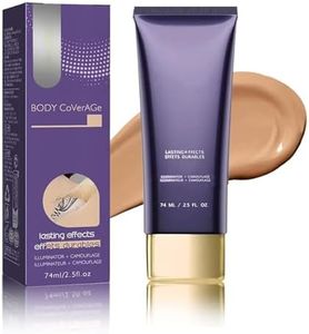 Body Coverage Cream Waterproof Full Coverage Leg & Body Concealer – Tattoo Cover Up Makeup Waterproof, Long‑Lasting Skin Perfector 2.5oz (Dark)