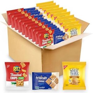 Nabisco Cracker Variety Pack, RITZ Toasted Chips, Wheat Thins Snacks Whole Grain Wheat Crackers and Triscuit Minis Whole Grain Wheat Vegan Crackers, 40 Snack Packs