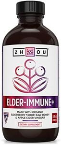 Elderberry Syrup - Organic Sambus Black Elderberry, Raw Honey, Apple Cider Vinegar & Propolis - Immune System Booster During cold Winter Months