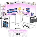 Aheaplus L Shaped Desk with Power O