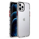 ZIZO Surge Series for iPhone 12 Pro Max Case - Sleek Clear Case Customizable Buttons - Clear