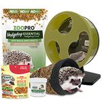 Exotic Nutrition Starter Package for Hedgehogs - Includes Exercise Wheel, Healthy Food, Natural Treat, Multi-Vitamin & Hideout
