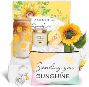 Birthday Gifts for Women, Get Well Soon Gifts Sending Sunshine Sunflower Gift Baskets, Self Care Gifts for Women Her Best Friends Bestie Sister Mom Female, Inspirational Gifts for Women Mother Day