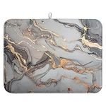 Wnoesat Grey Gold Marble Dish Dryin