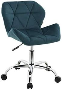 HNNHOME® Chaise de bureau moderne pivotante en tissu rembourré pour maison, bureau, hauteur réglable
