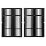 GGC Grid Grate for Charbroil, Coleman, Kenmore, Master Forge, Thermos, Uniflame, Master Forge and Others, 2-Pack Porcelain Coated Cast Iron Cooking Grid