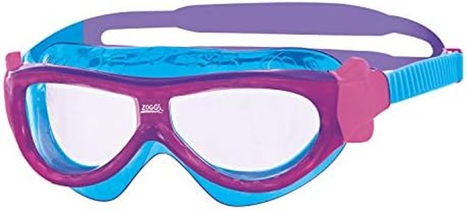 Zoggs Kids' Phantom mask with UV Protection and Anti-Fog Swimming Goggles, Purple/Light Blue/Clear/Pink, 0-6 Years