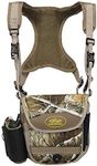 Horn Hunter Bino Hub - Hunting Adjustable Binocular Straps Harness Chest Pack with Range Wrap & Range Lock Included for Bow Hunting, Large, Camo