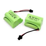 Gecoty 6V RC Battery, 2 Pack 1500mAh Ni-Cd Rechargeable 5-Cells AA Battery Packs with SM 2P Plug for Stunt RC Cars, Trucks, School Bus Toys, Outdoor Solar Light Batteries