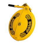 Disklok Gold Security Edition Car Steering Wheel Full Cover Anti- Angle Grinder Anti-Theft Lock Police Approved (Yellow, Small 35cm - 39cm)