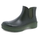 Dansko Women's Karmel Rain Boot - comfort, arch support, pull on waterproof boot, Green, 6.5-7